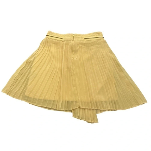 The Kooples Designer A-Line Pleated Yellow Skirt  Women’s size EU38 US 2 - Picture 6 of 13